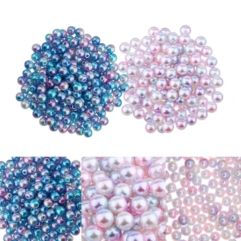 1000Pcs de 0,15 polegadas Sortidas Pérolas de Imitação de Grânulos de Plástico Solta Espaçador Esferas de Jóias de Tomada de Contas Encantos para DIY Resultados da Jóia