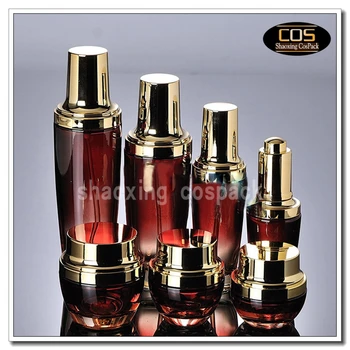 100pcs JGX40 20ml vazia vermelho frascos de vidro grosso, 20g vazio de luxo recipientes de vidro atacado 20ml, cor de vidro, frascos de cosméticos